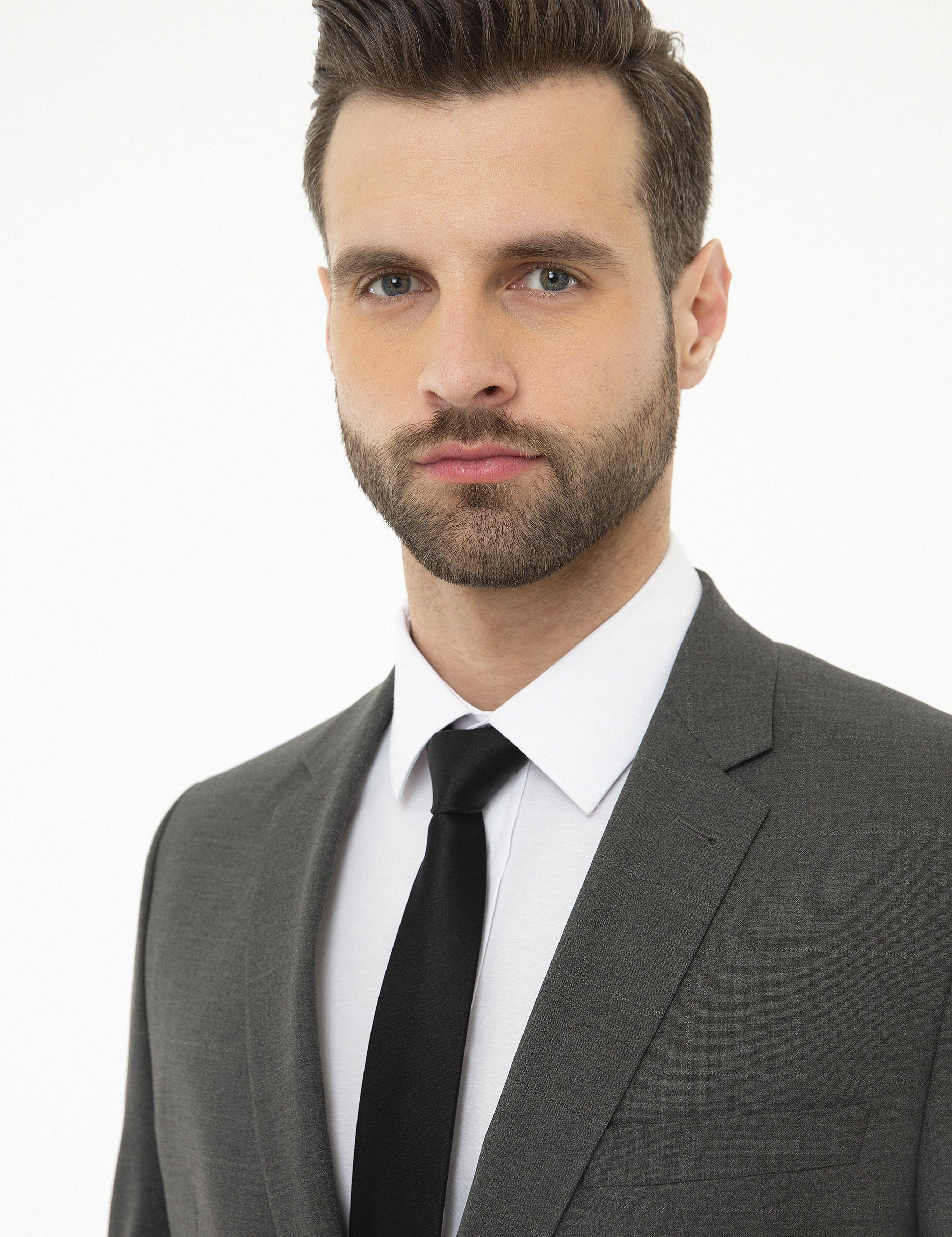 Füme Slim Fit Takım Elbise