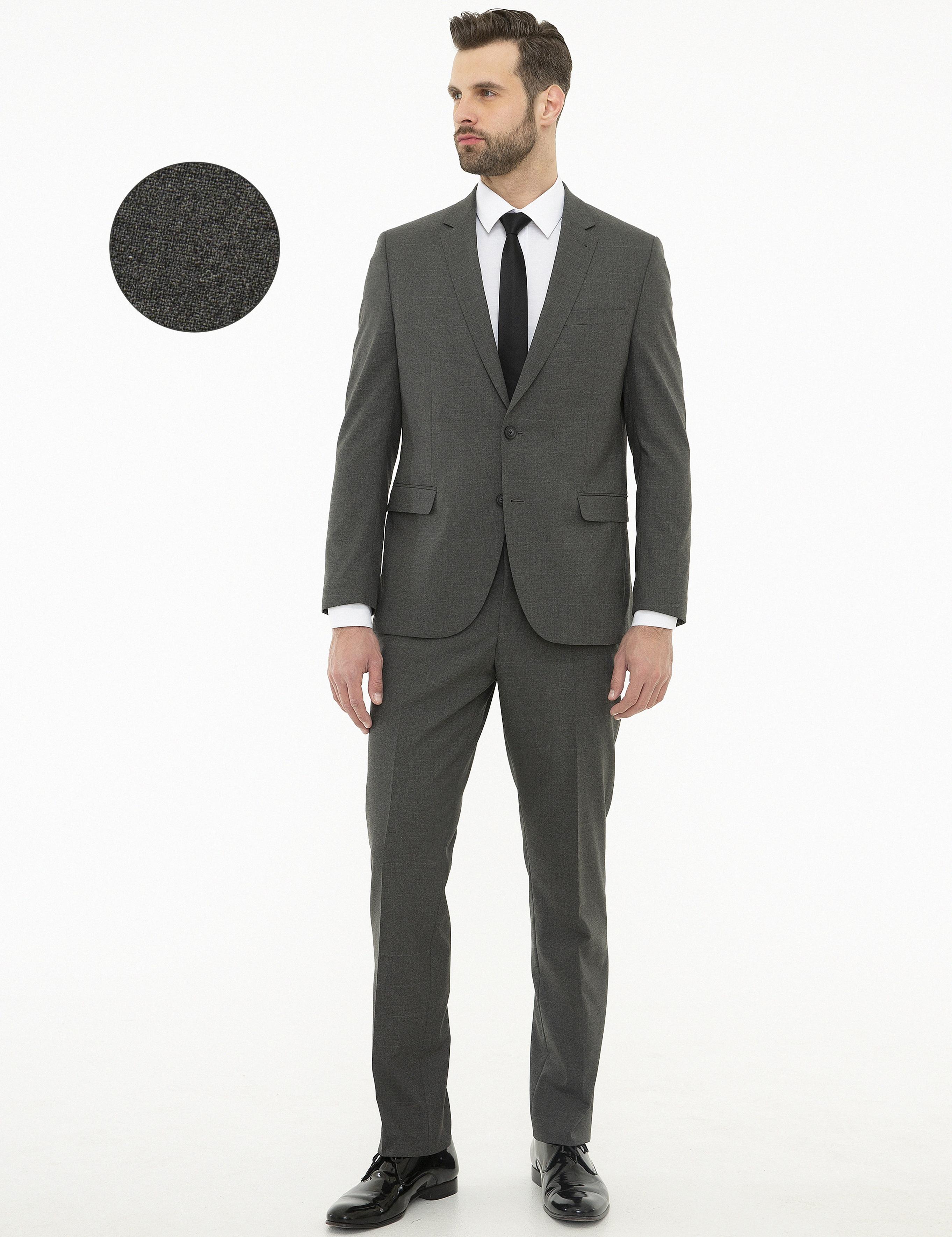 Füme Slim Fit Takım Elbise