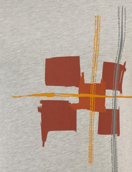 Açık Gri Melanj Slim Fit Bisiklet Yaka T-Shirt - 50226352004