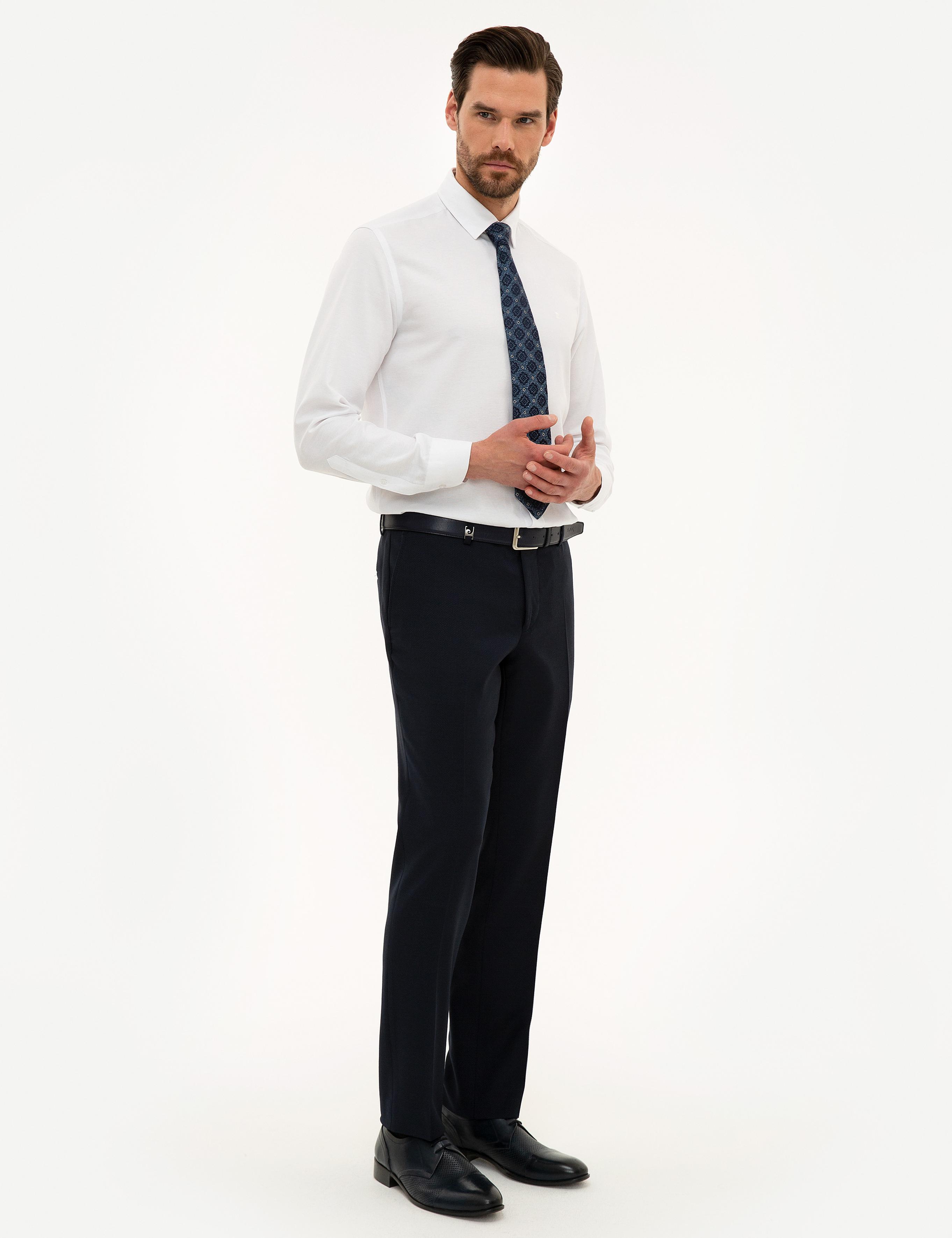 Lacivert Slim Fit Kumaş Pantolon