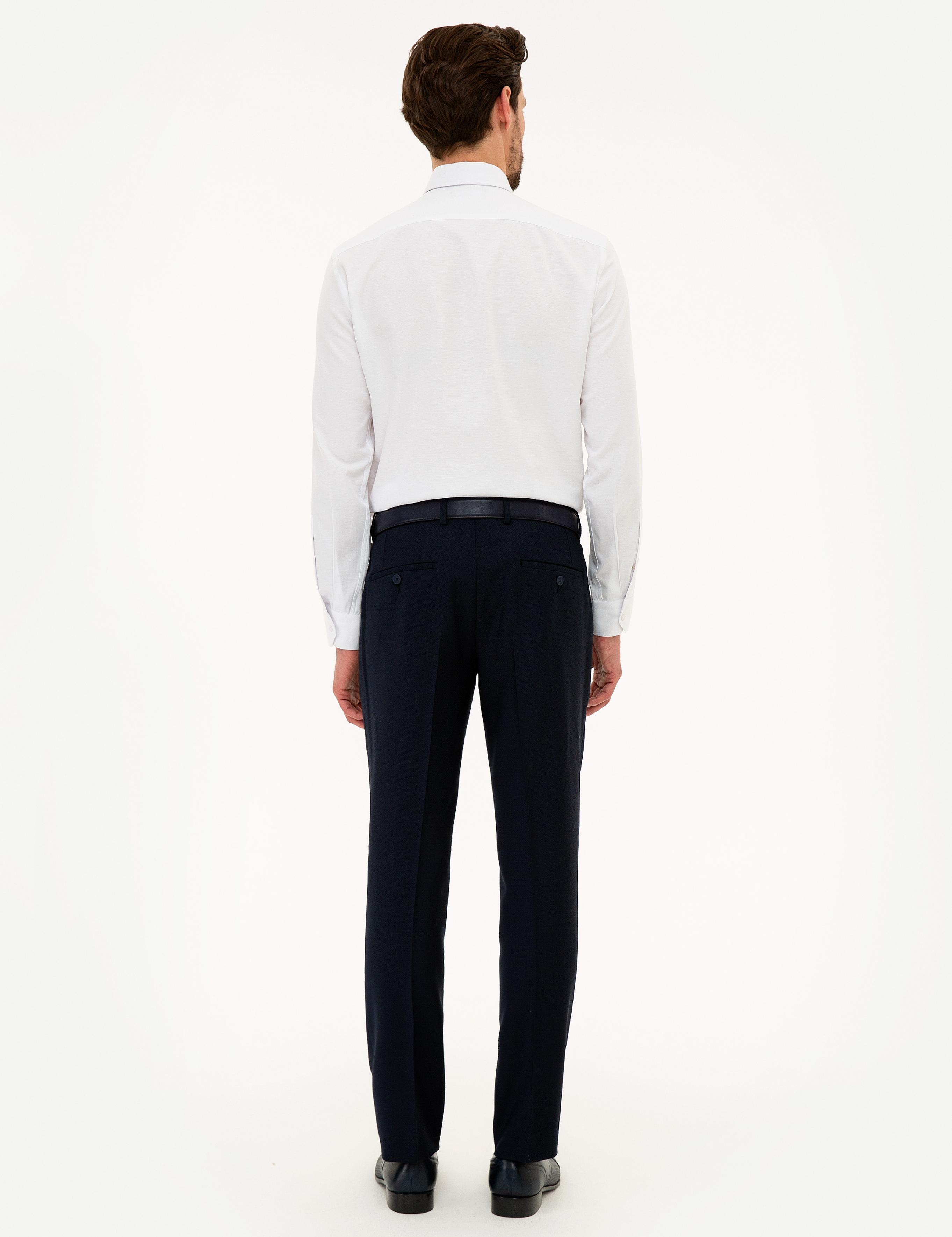 Lacivert Slim Fit Kumaş Pantolon