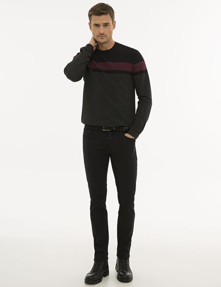 Siyah Standart Fit Sweatshirt - 50227571004