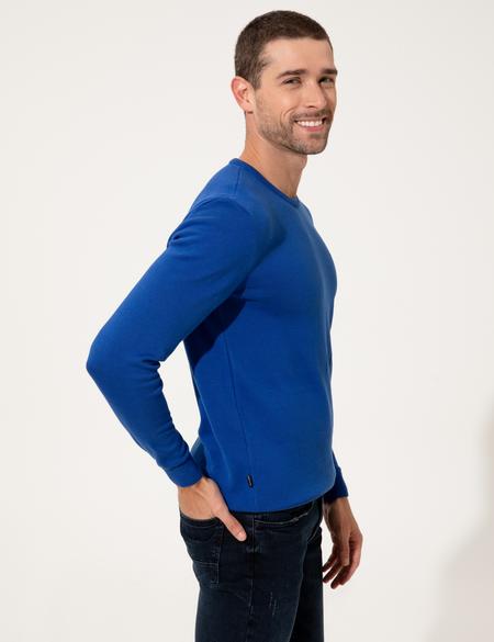 Saks Melanj Slim Fit Bisiklet Yaka Triko Kazak - 50257068007