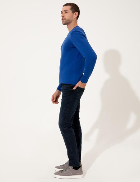Saks Melanj Slim Fit Bisiklet Yaka Triko Kazak - 50257068007