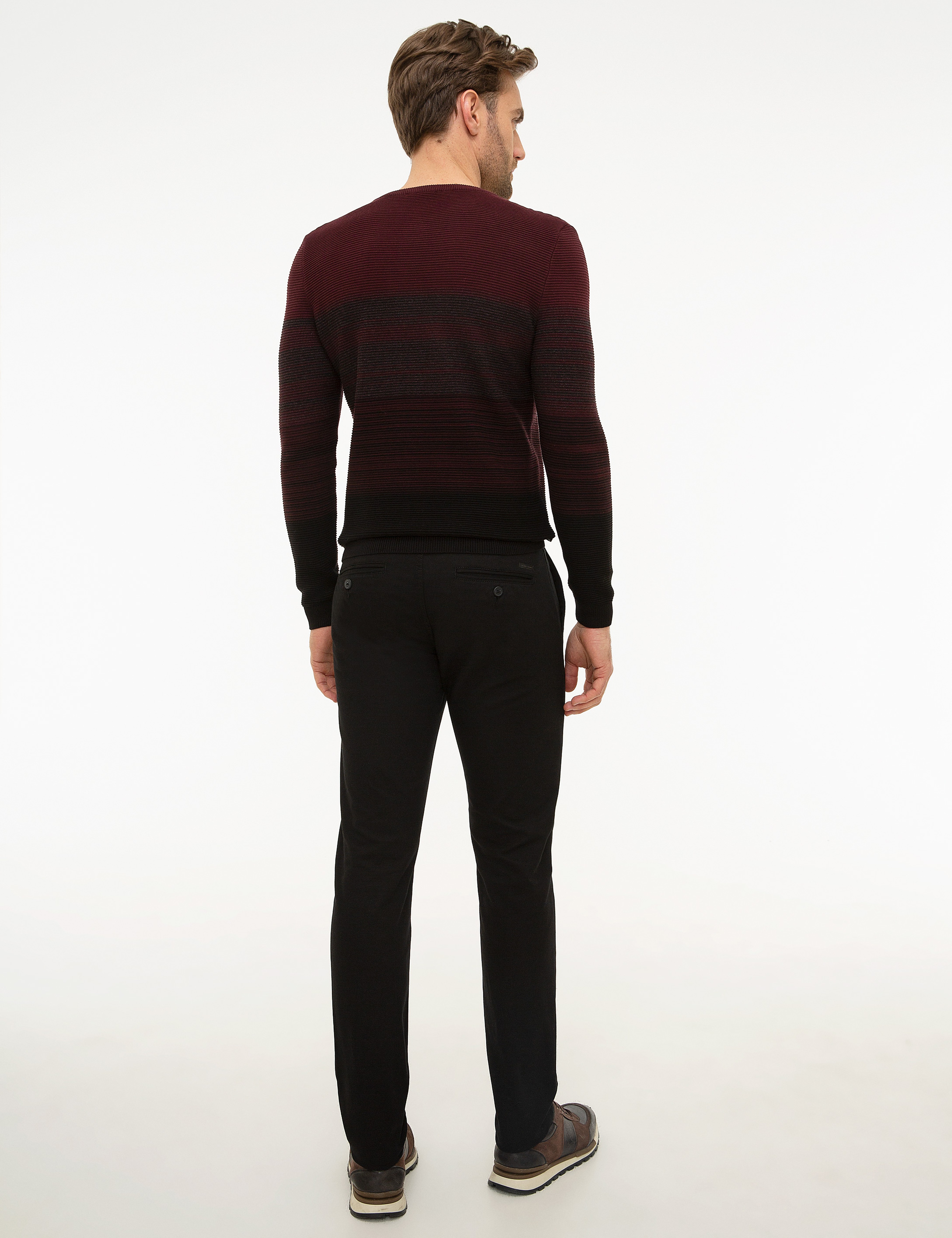 Siyah Slim Fit Kanvas Pantolon