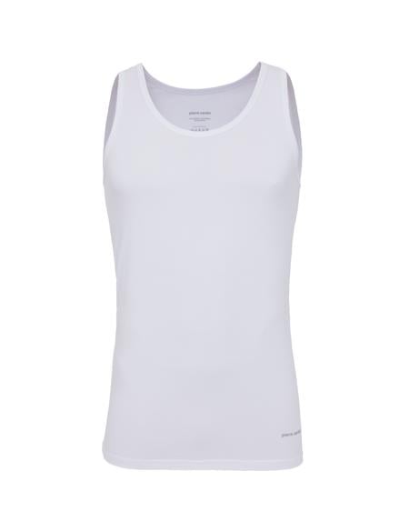 Beyaz Pamuk Modal Karışımlı 2'li Atlet - 50265427005