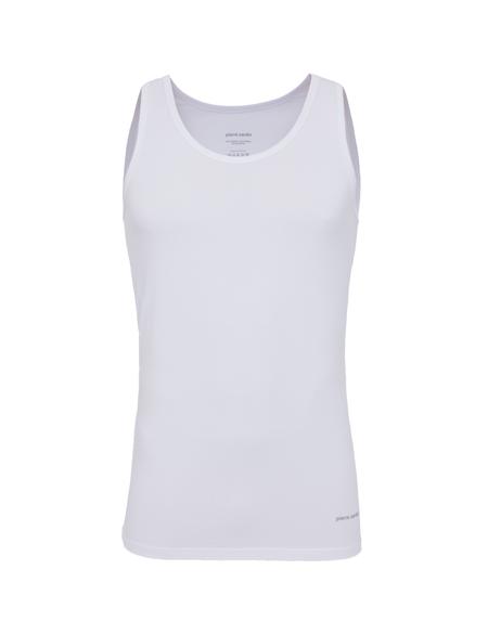 Beyaz Pamuk Modal Karışımlı 2'li Atlet - 50265427005