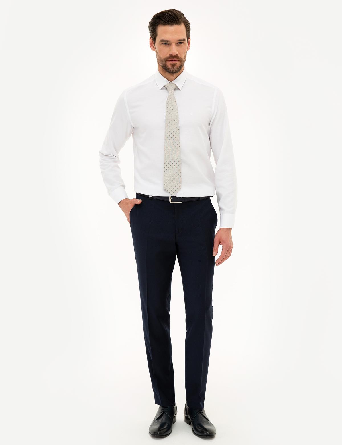 Lacivert Ex. Slim Fit Kumaş Pantolon