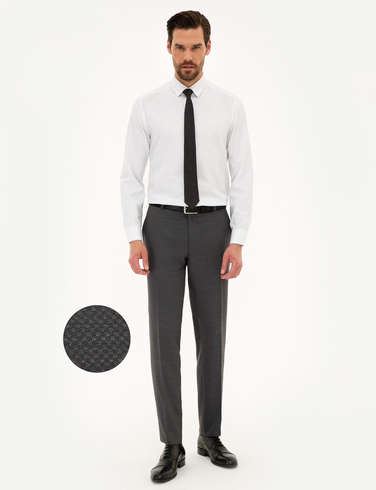 Gri Ekstra Slim Fit Pantolon