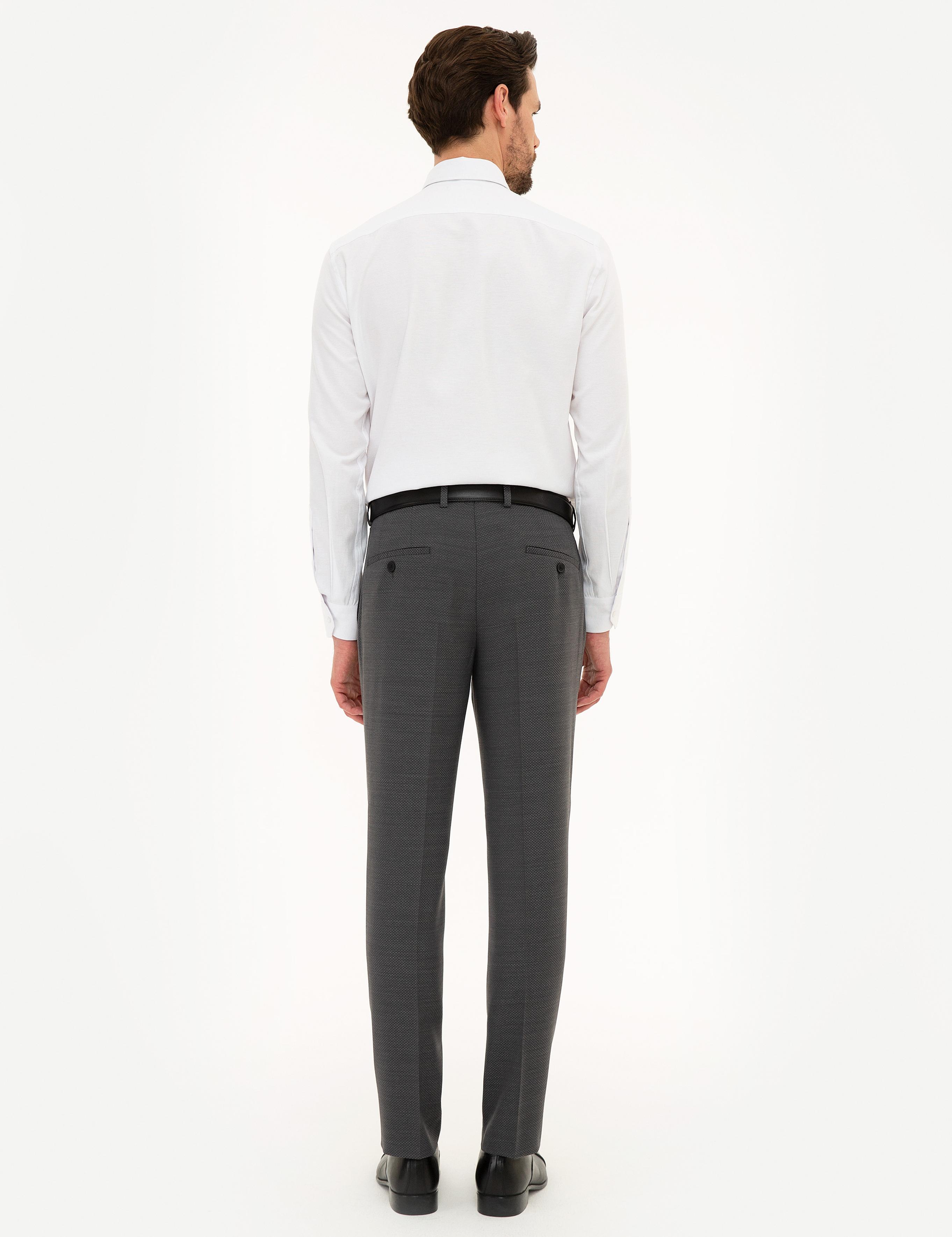 Gri Ekstra Slim Fit Pantolon