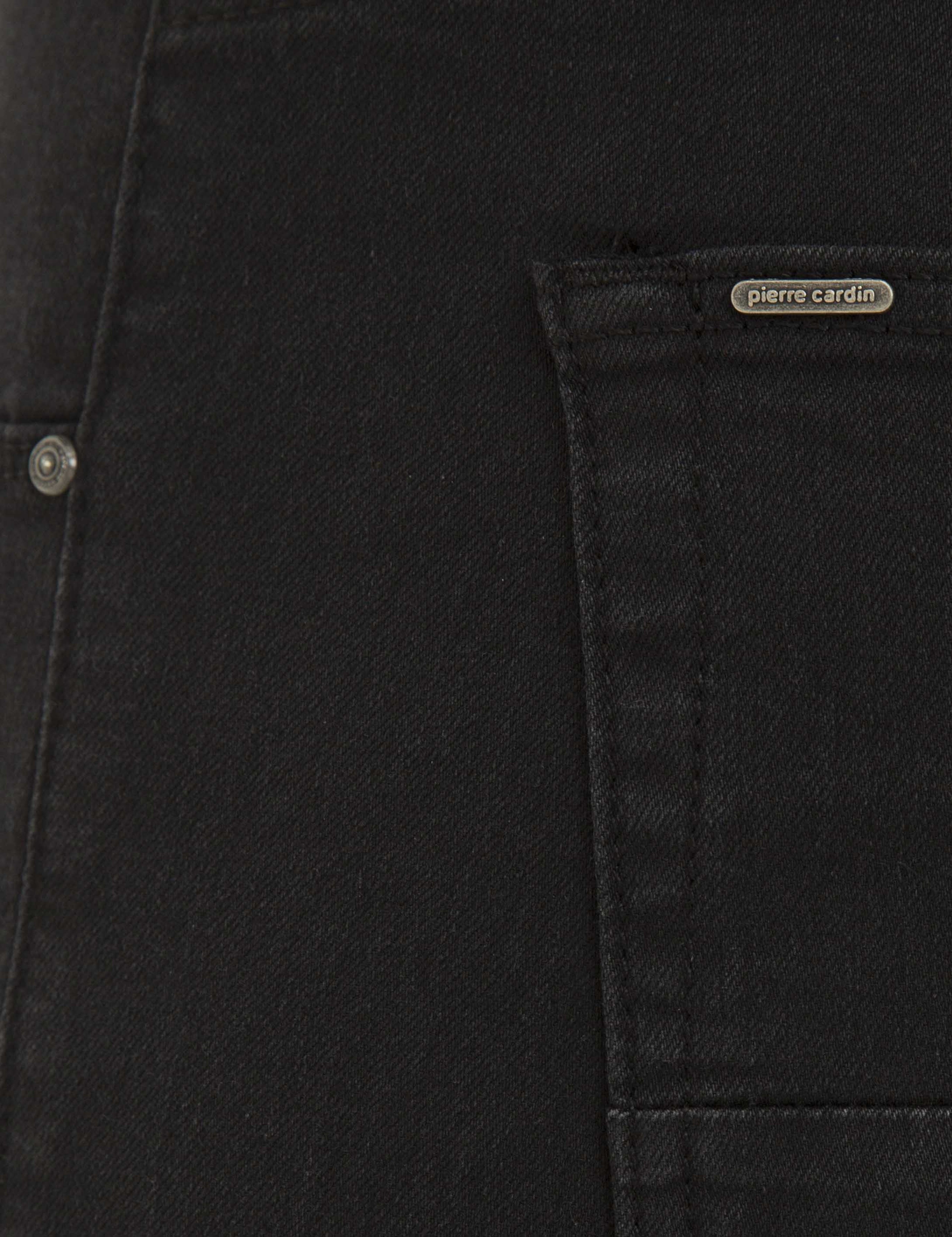 Siyah Slim Fit Denim Pantolon - Image 4