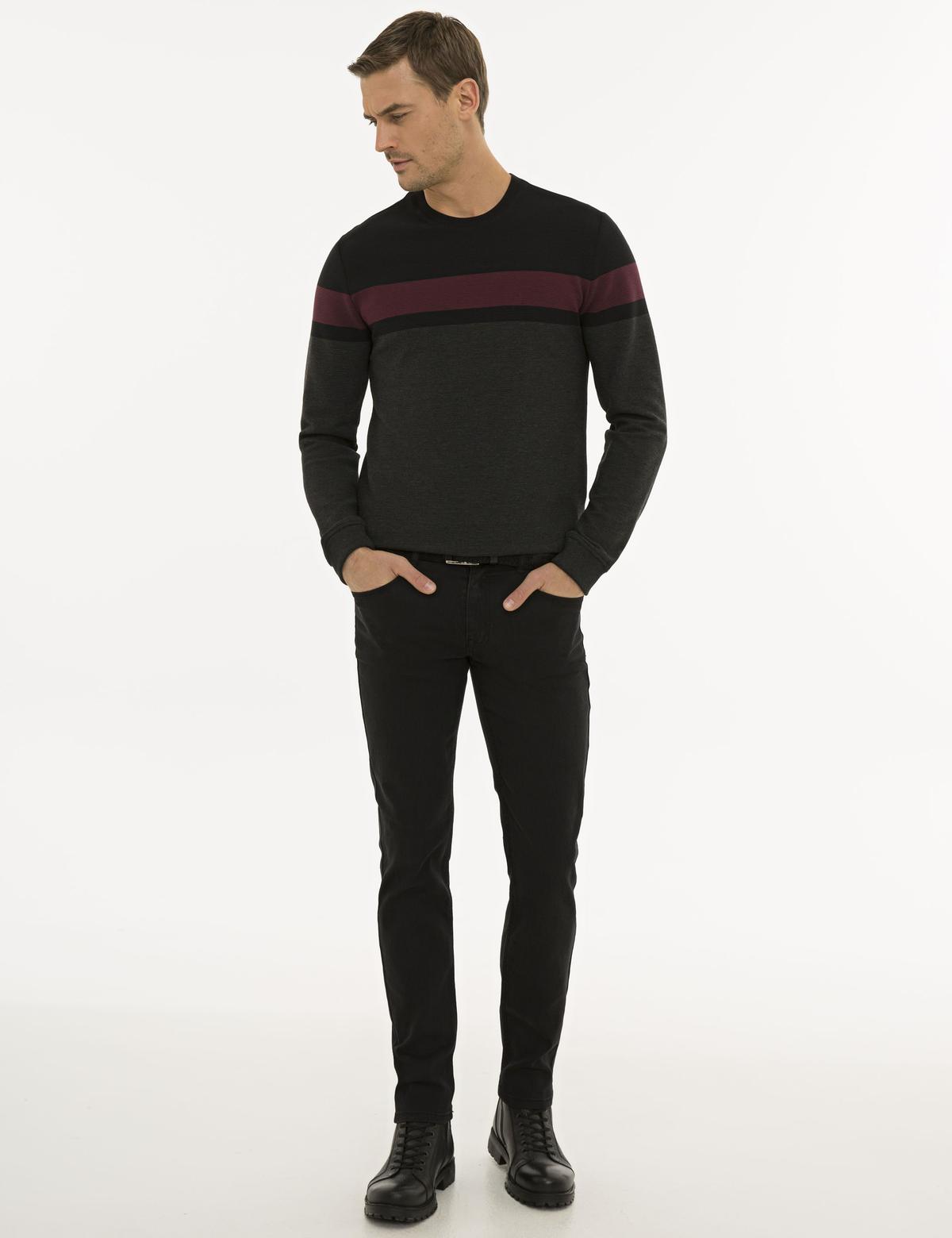 Siyah Slim Fit Denim Pantolon