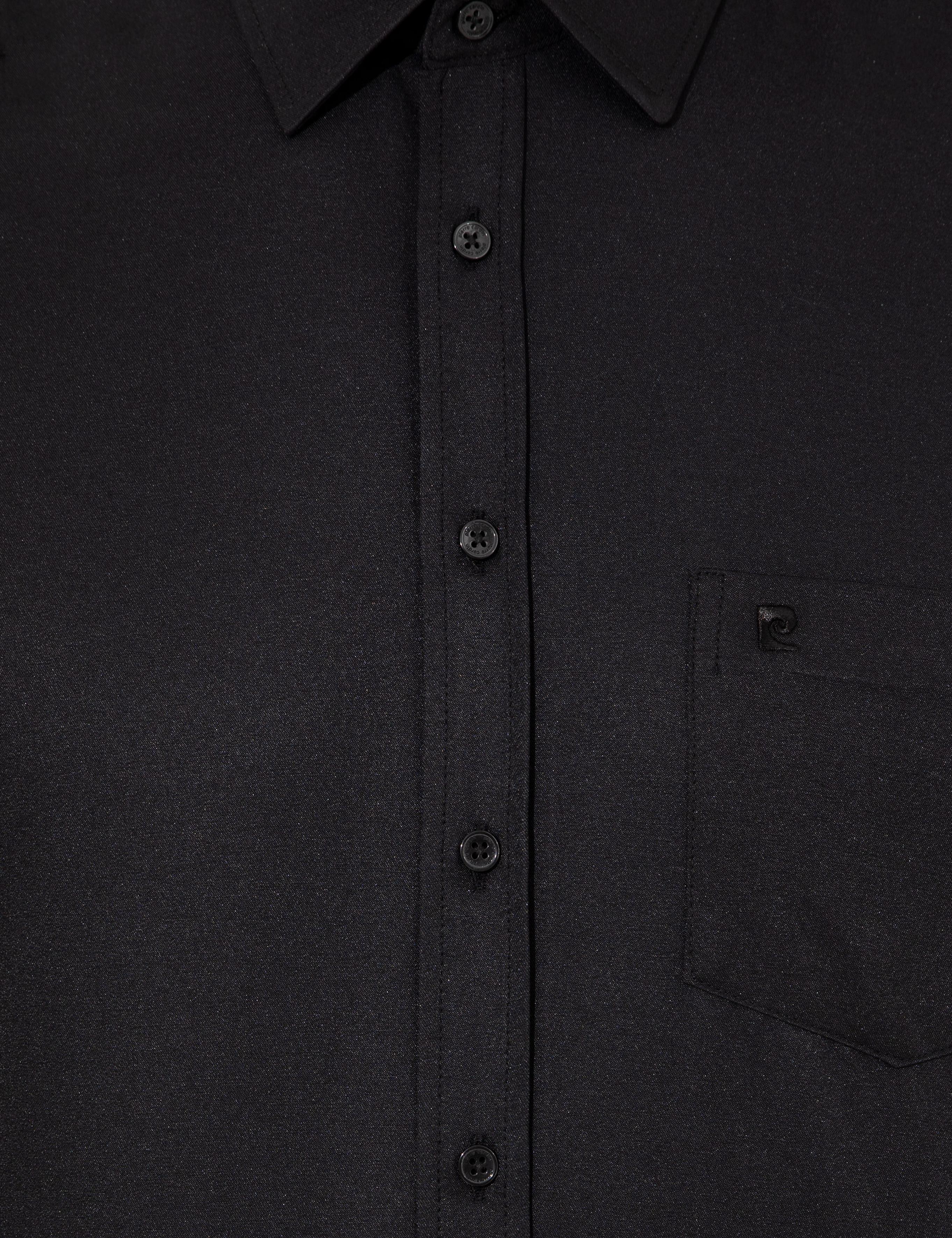 Siyah Regular Fit Kısa Kollu Gömlek