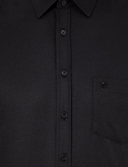 Siyah Regular Fit Kısa Kollu Gömlek - 50255266028