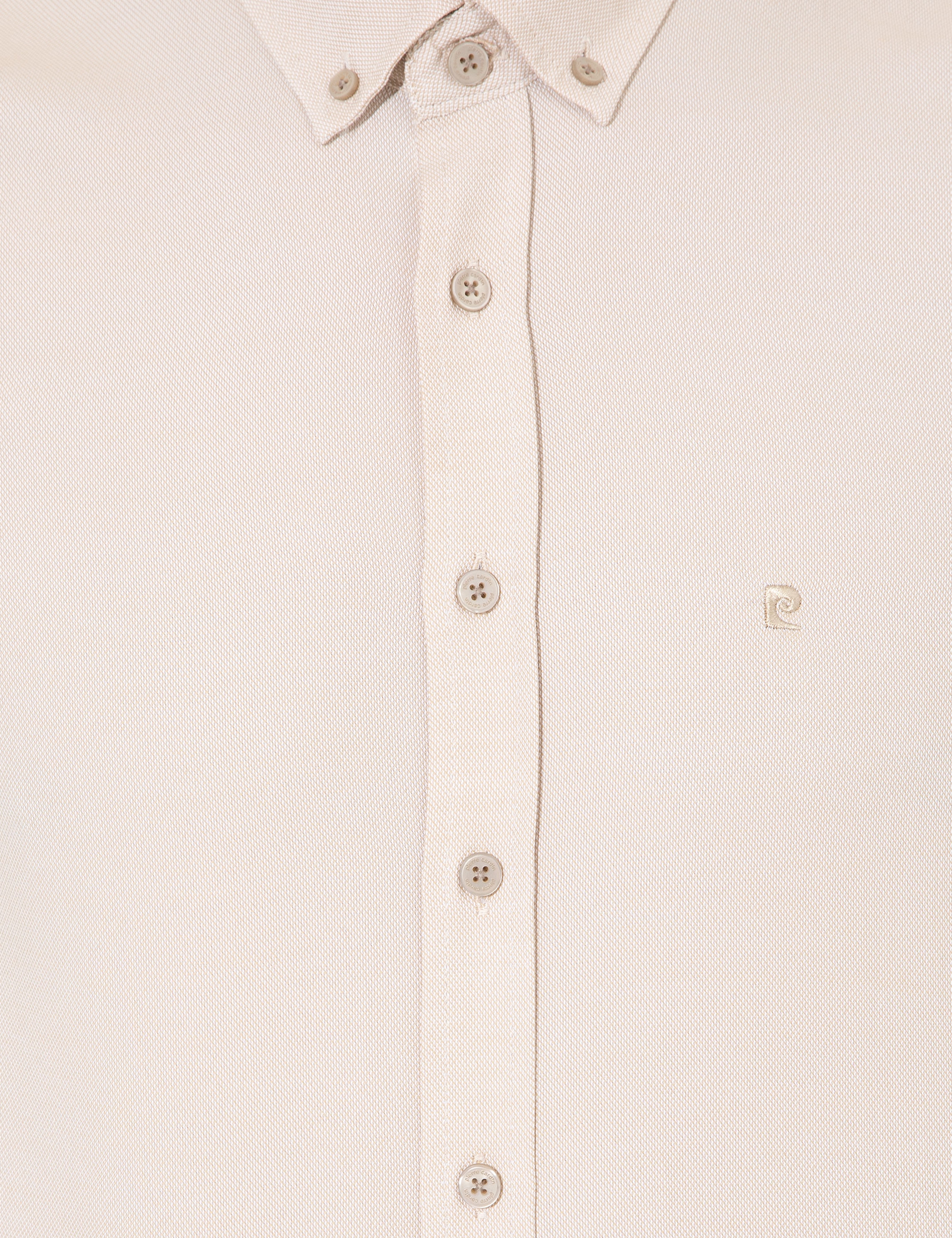 Bej Slim Fit Oxford Gömlek