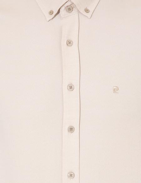 Bej Slim Fit Oxford Gömlek - 50255278055