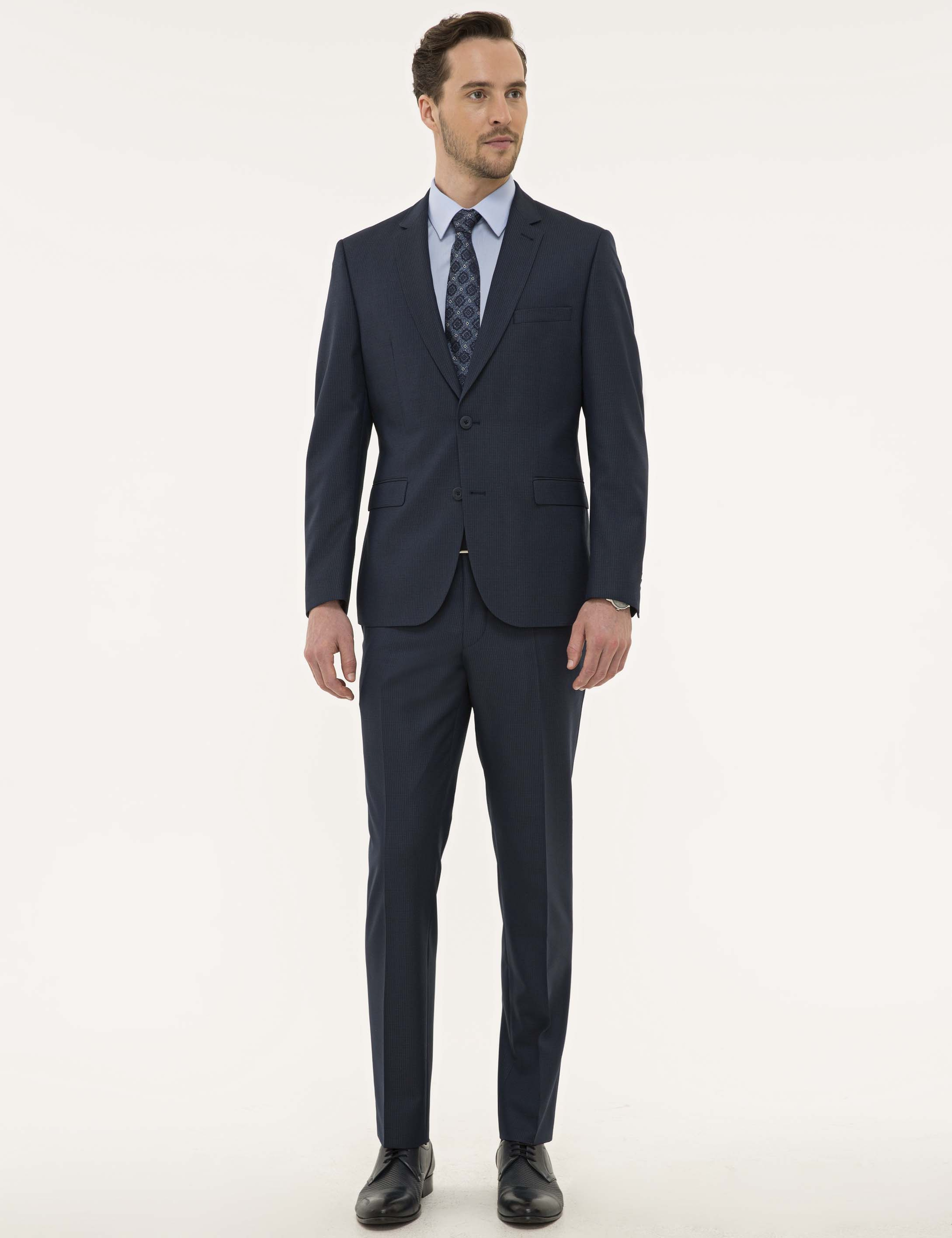 Açık Lacivert Slim Fit Takım Elbise - Image 1