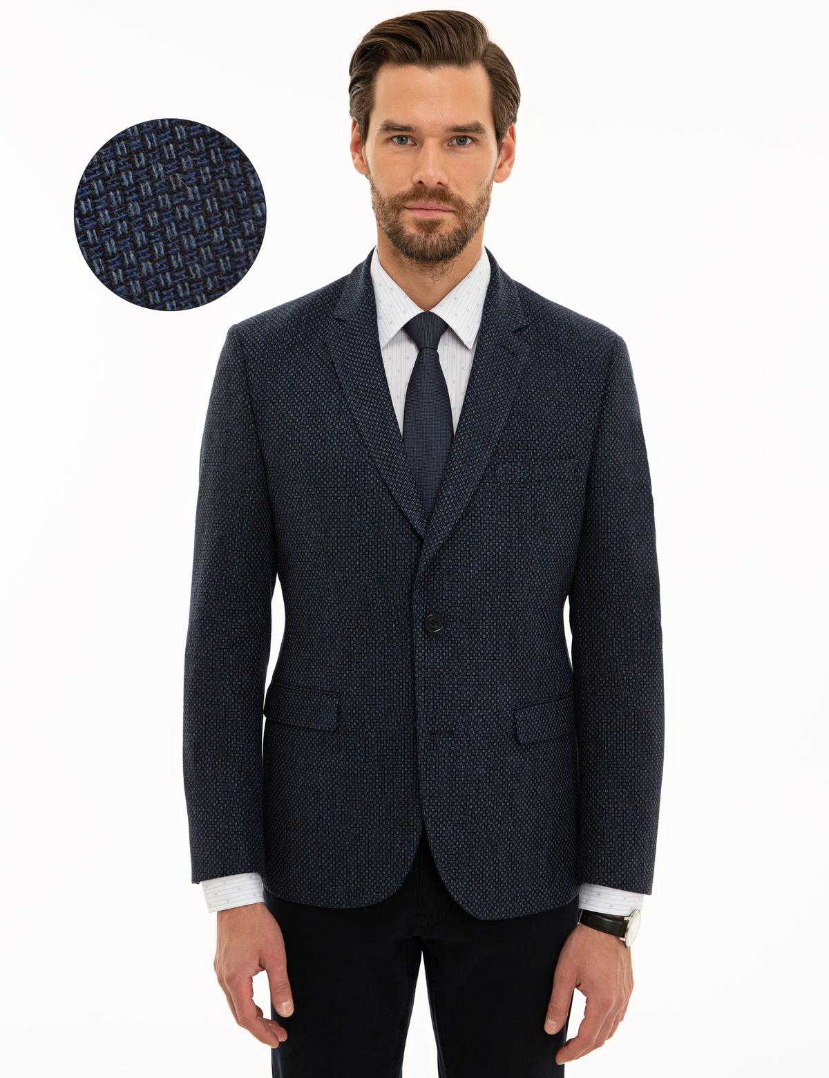 Lacivert Slim Fit Ceket