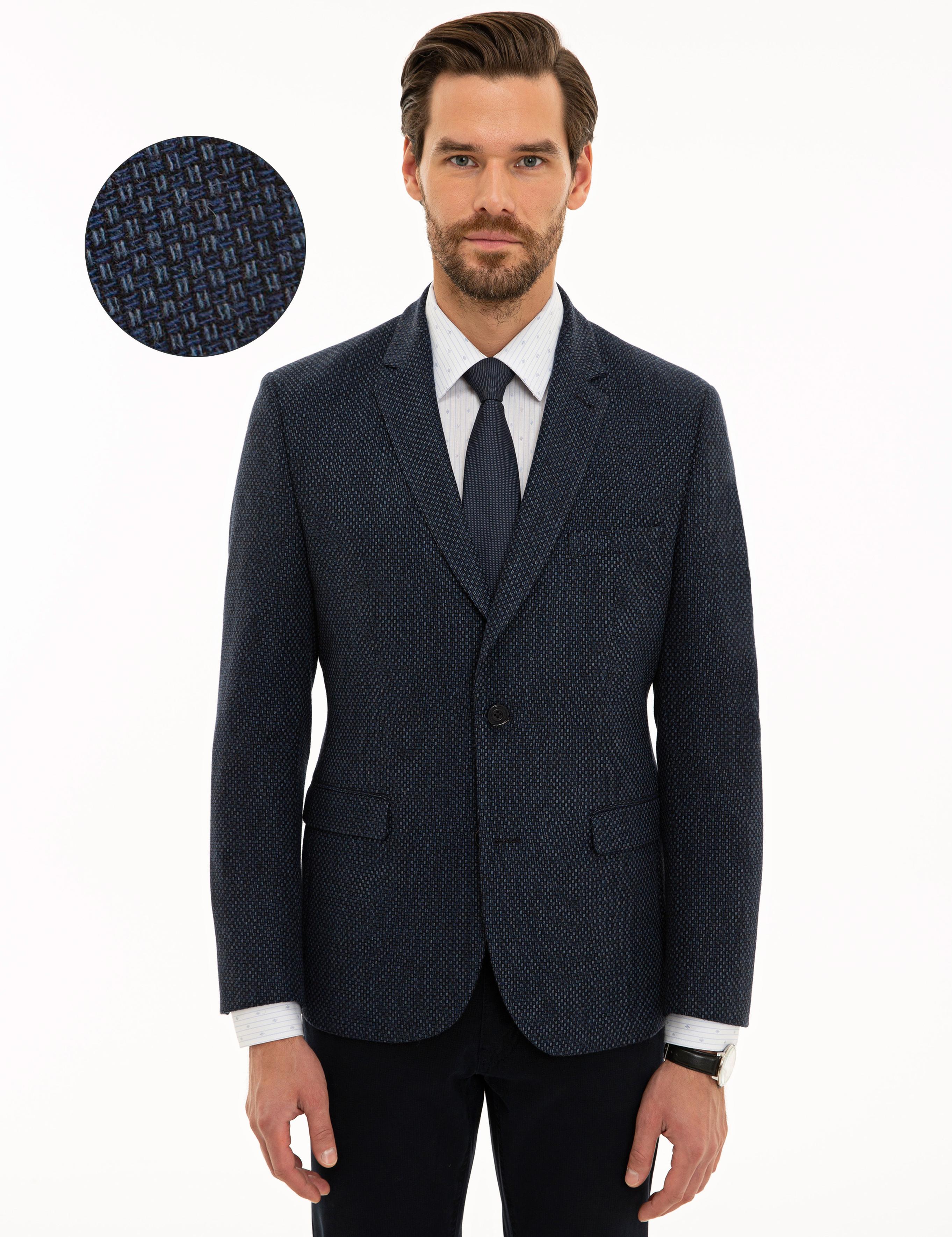 Lacivert Slim Fit Ceket