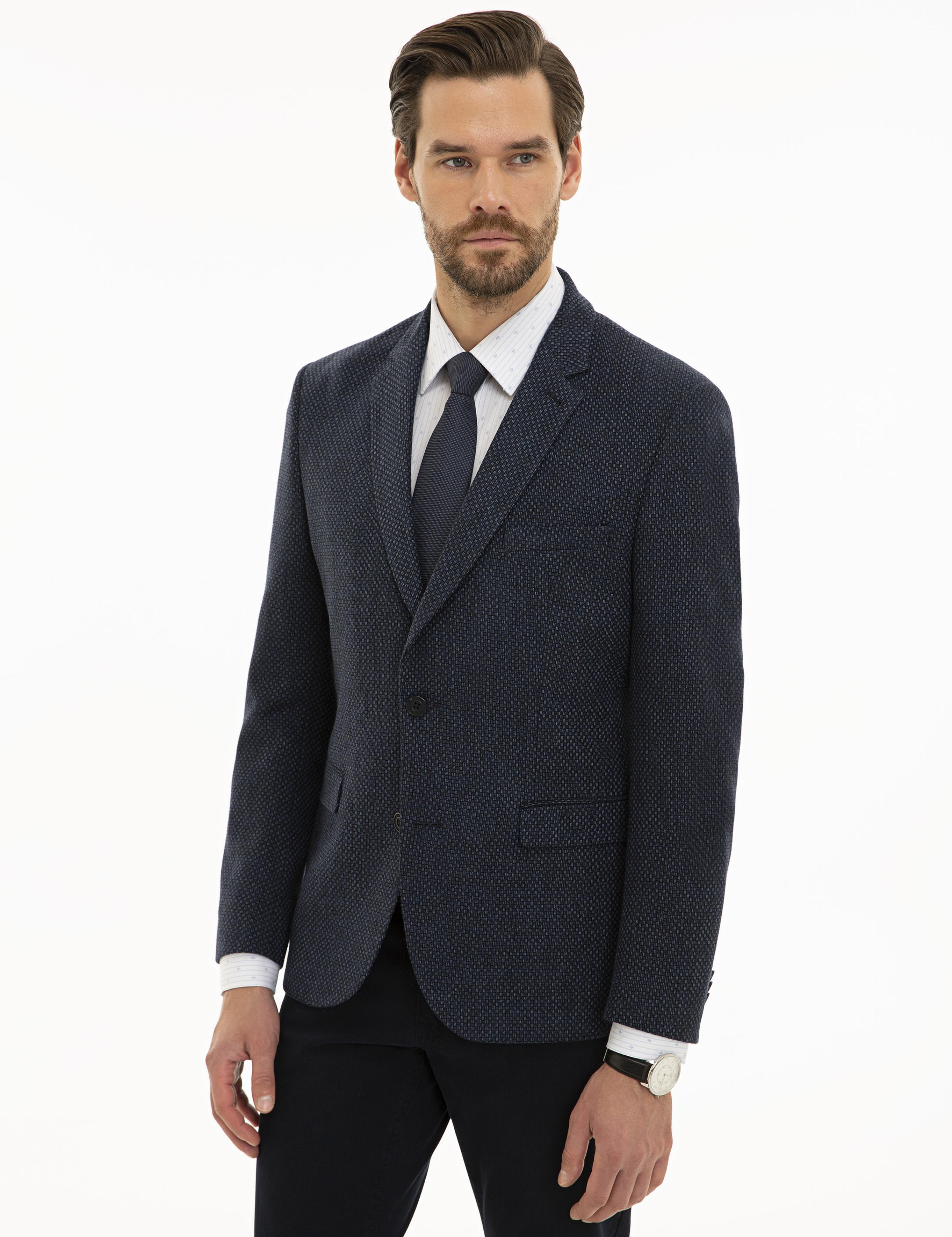 Lacivert Slim Fit Ceket