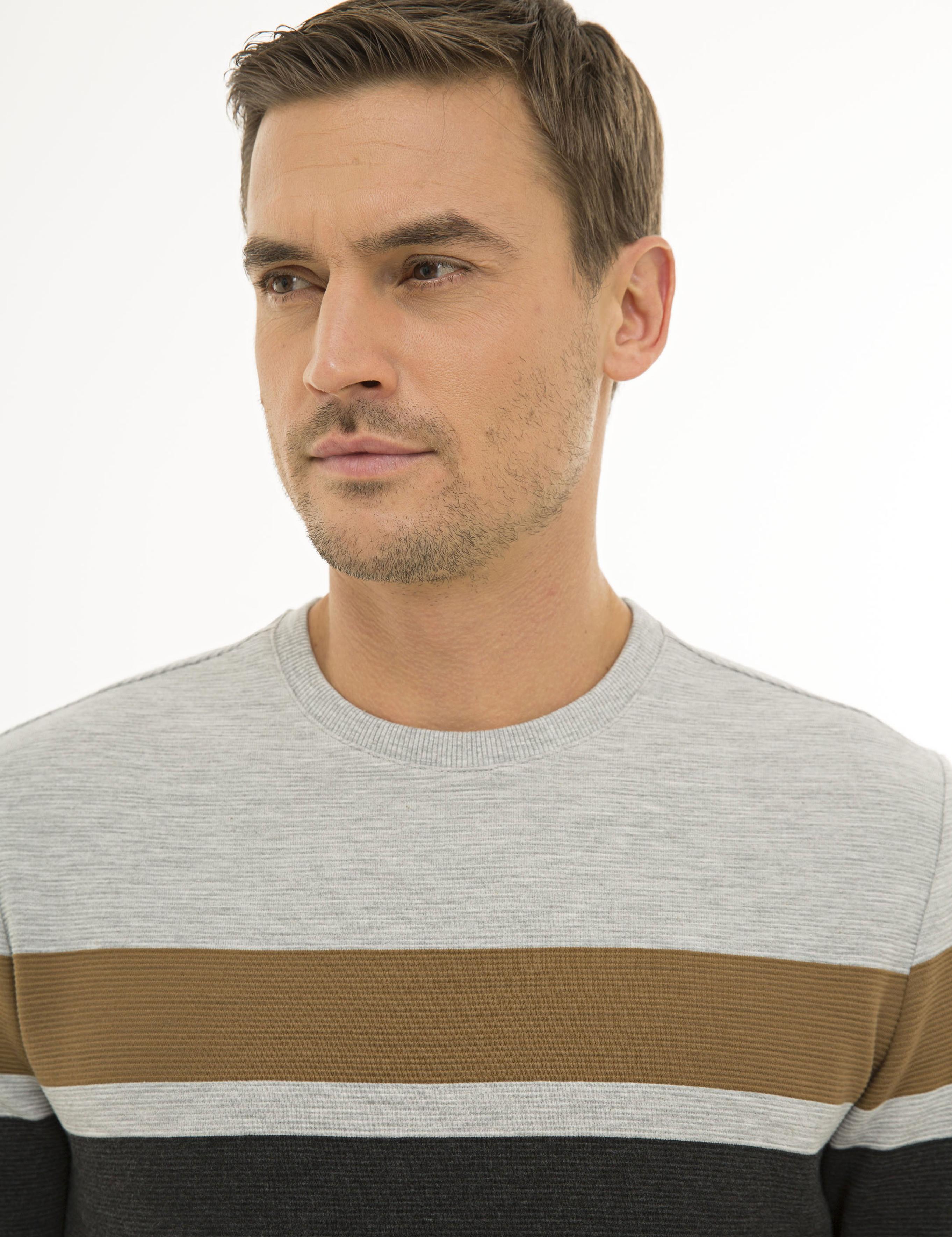 Koyu Gri Melanj Standart Fit Sweatshirt