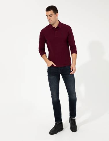 Bordo Slim Fit Basic Sweatshirt