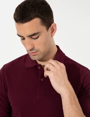 Bordo Slim Fit Basic Sweatshirt