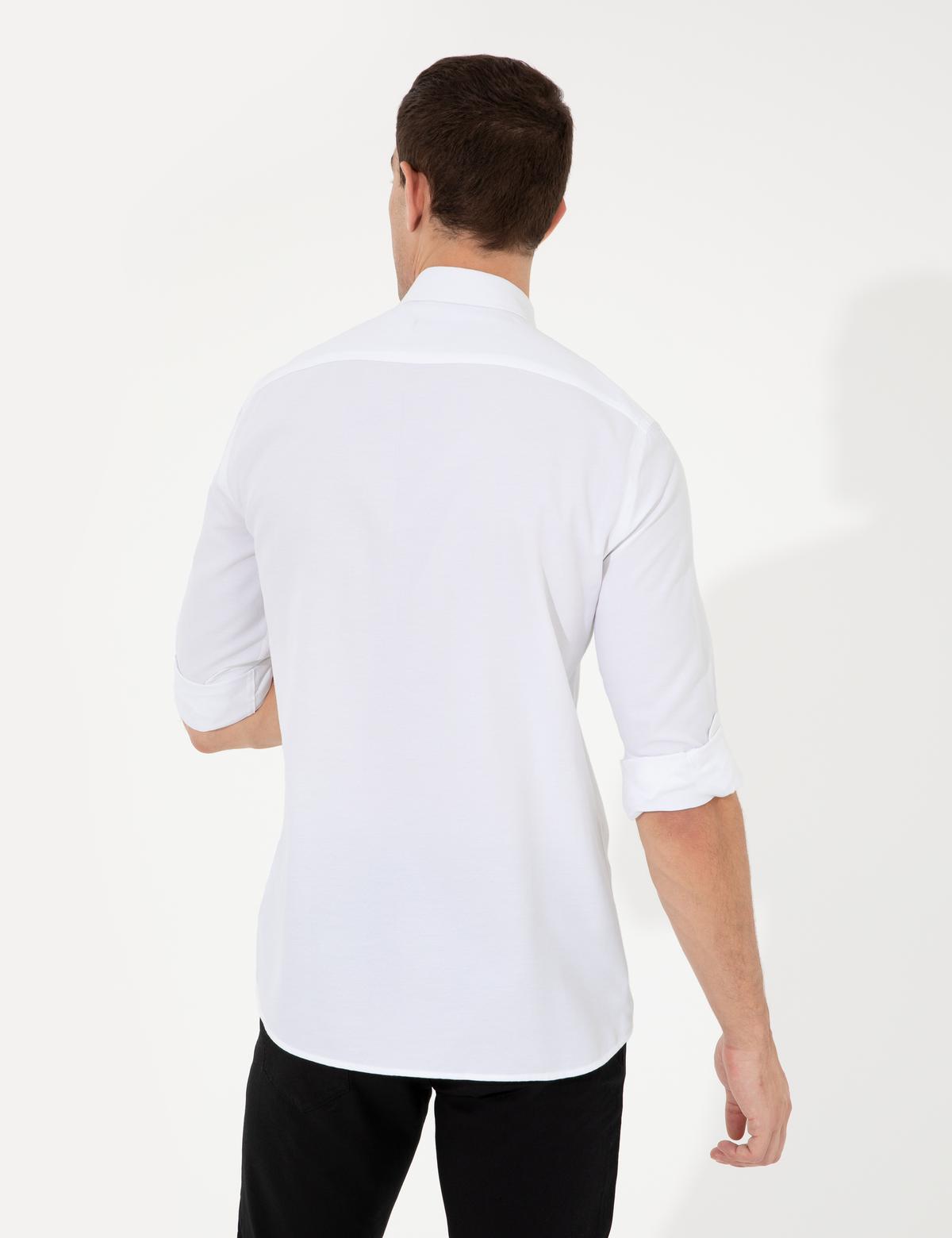 Beyaz Slim Fit Oxford Gömlek - 50255278025