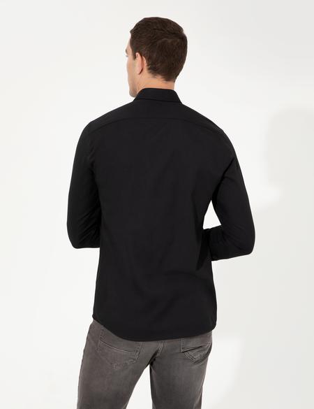 Siyah Slim Fit Oxford Gömlek - 50255278011
