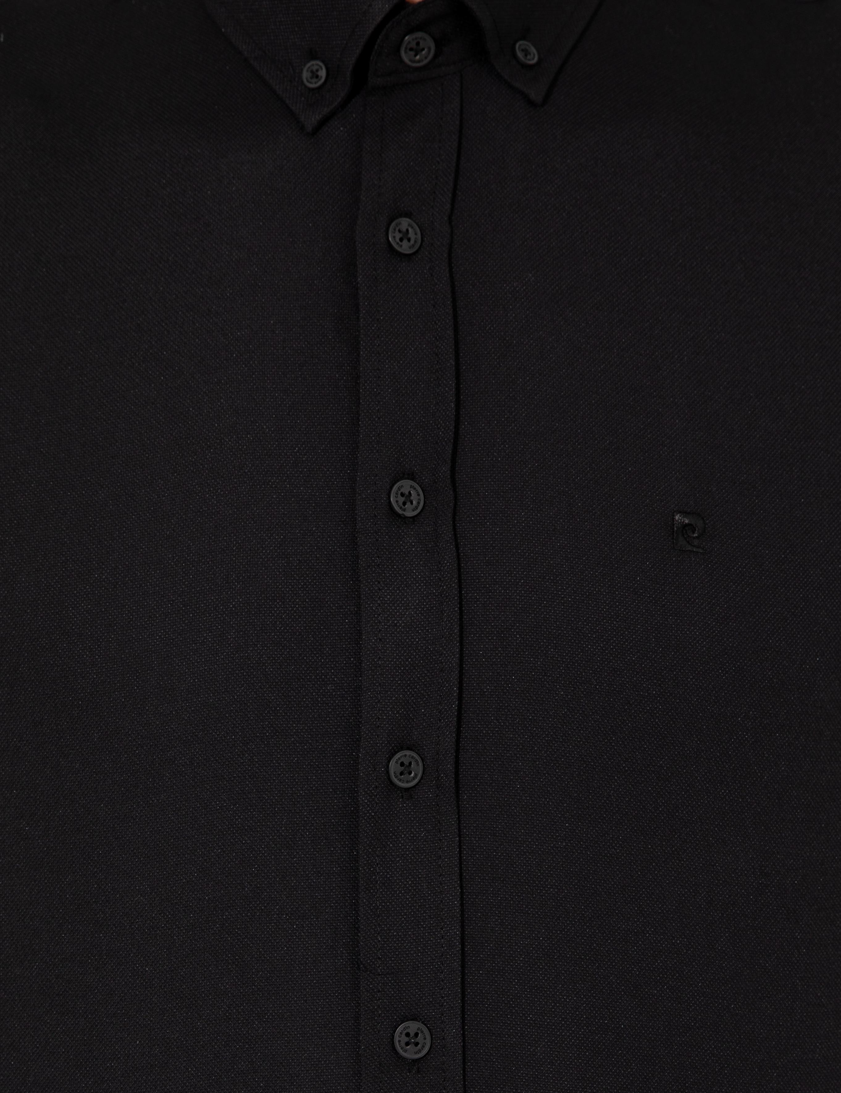 Siyah Slim Fit Oxford Gömlek