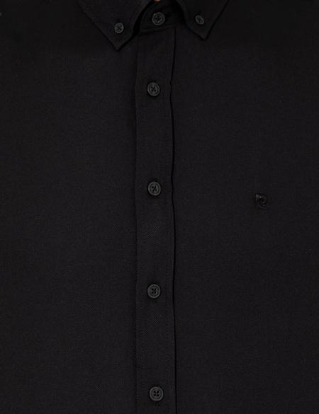 Siyah Slim Fit Oxford Gömlek - 50255278011