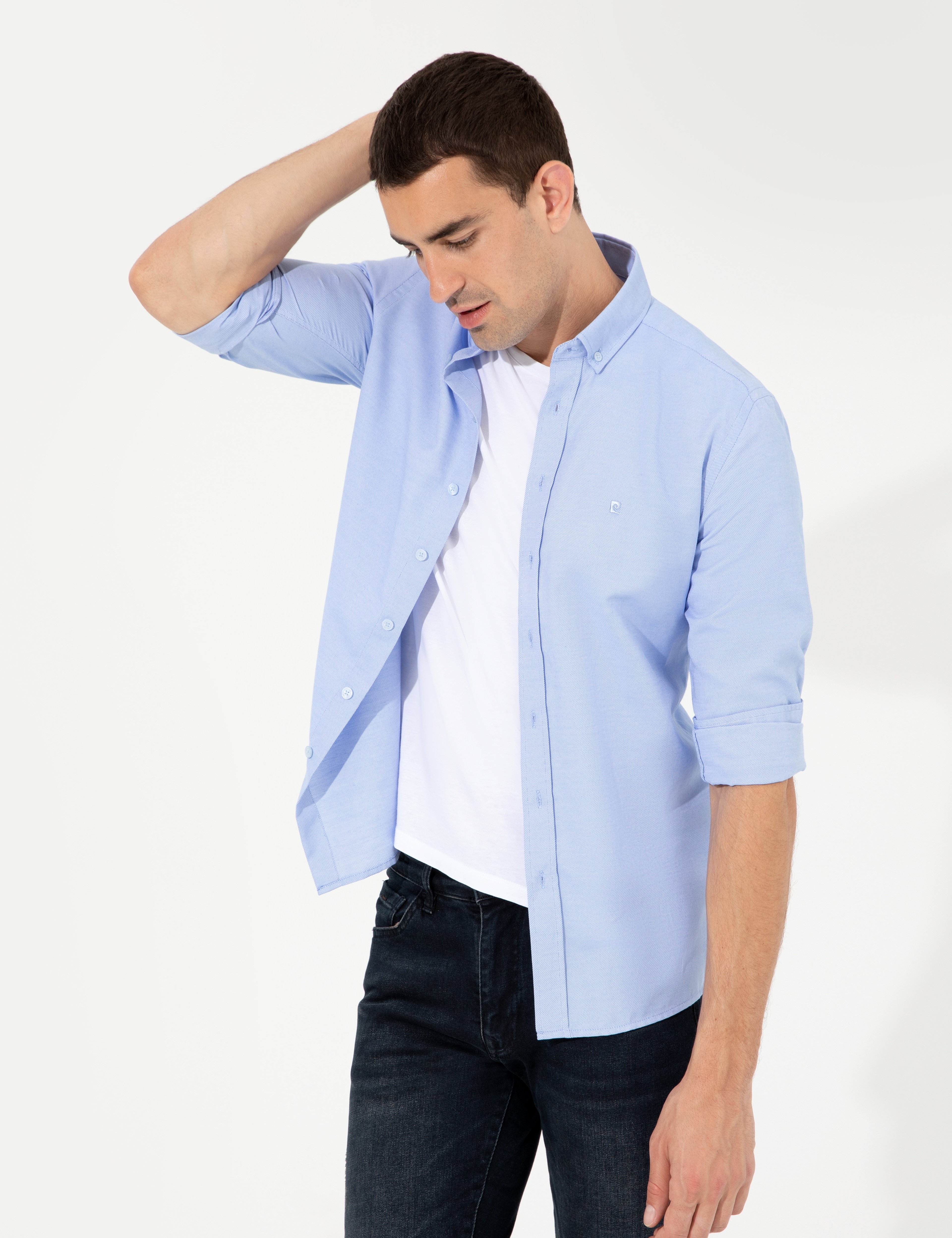 Mavi Slim Fit Oxford Gömlek - Image 3