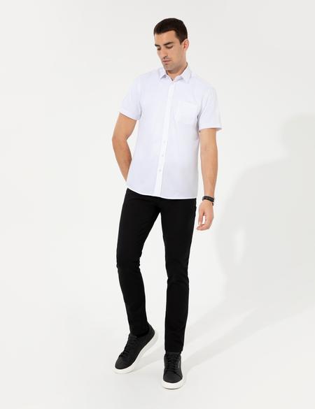 Siyah Slim Fit Kanvas Pantolon - 50251460139