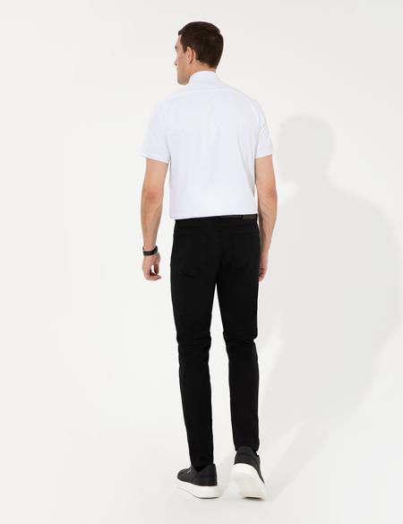 Siyah Slim Fit Kanvas Pantolon - 50251460139