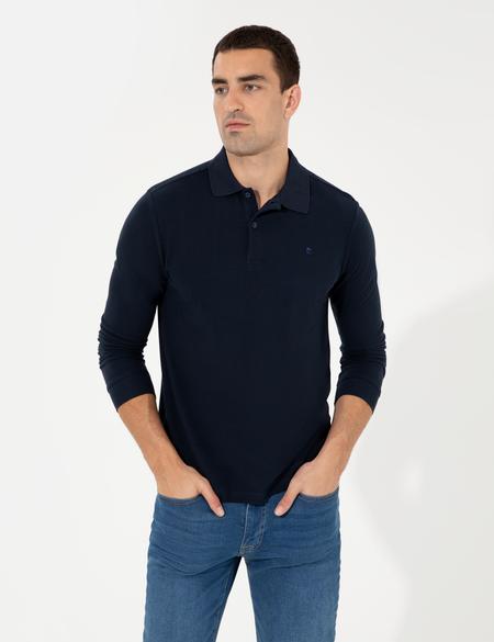 Lacivert Slim Fit Basic Sweatshirt - 50261102023