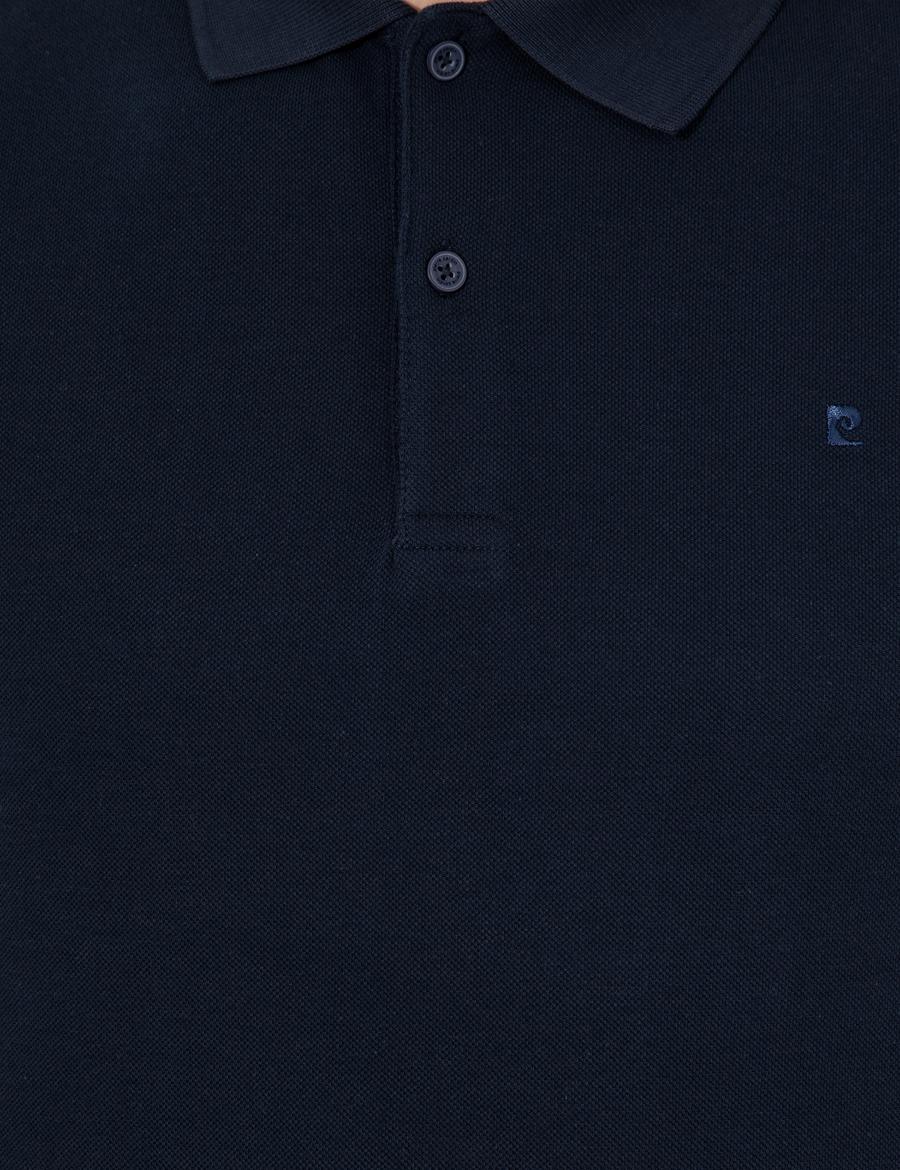 Lacivert Slim Fit Basic Sweatshirt