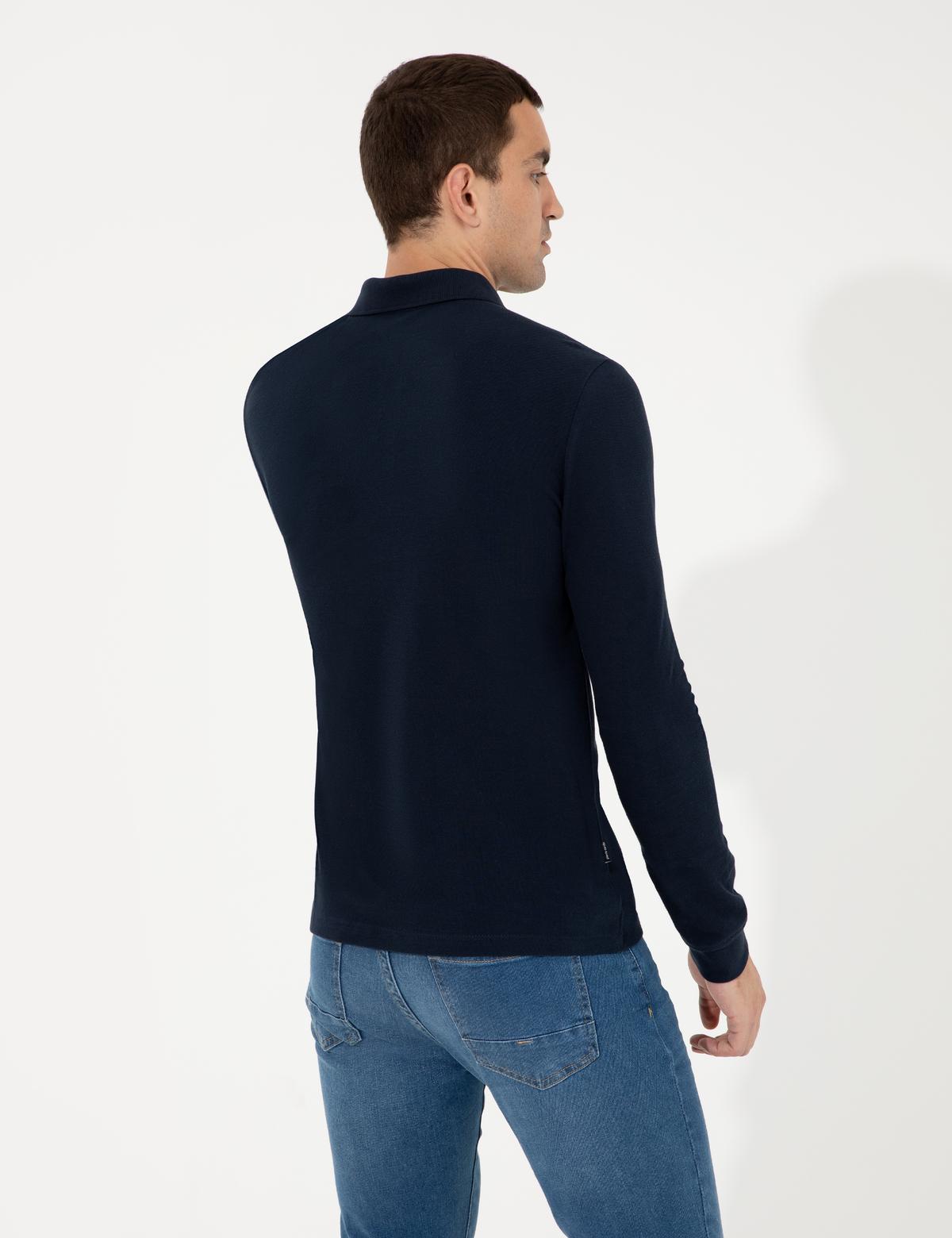 Lacivert Slim Fit Basic Sweatshirt - 50261102023