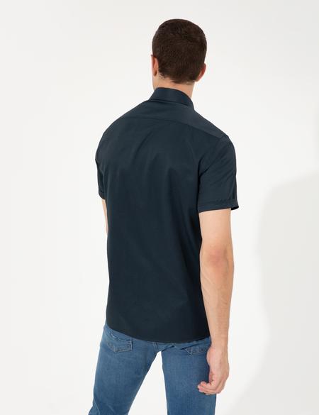 Lacivert Regular Fit Kısa Kollu Gömlek - 50255266010