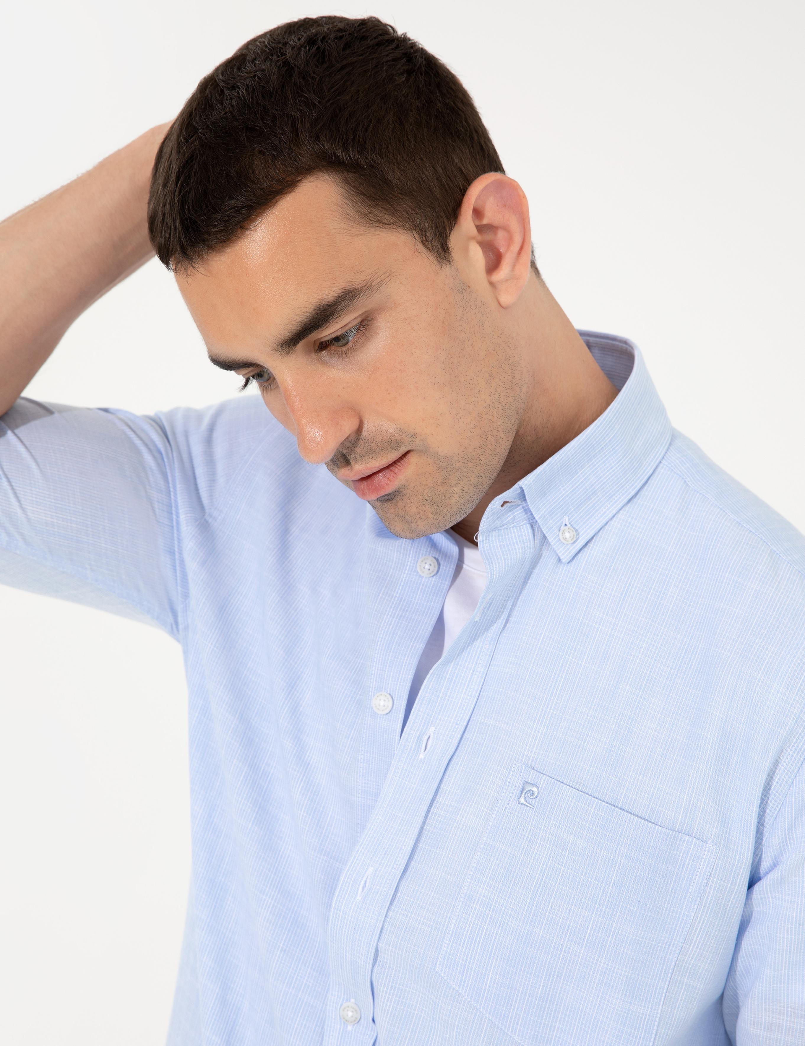Açık Mavi Regular Fit Uzun Kollu Gömlek