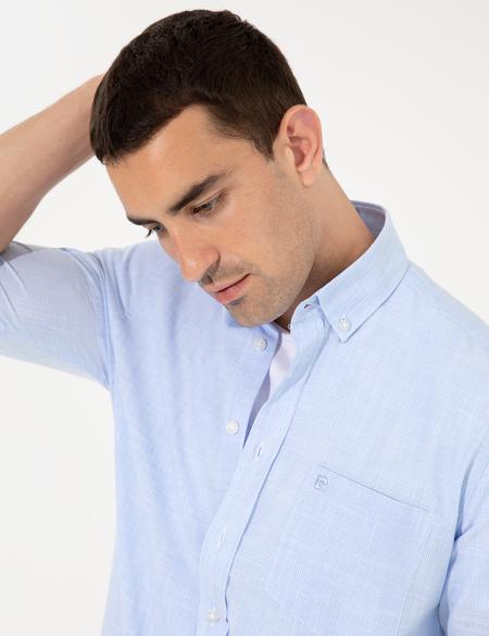 Açık Mavi Regular Fit Uzun Kollu Gömlek - 50252492006