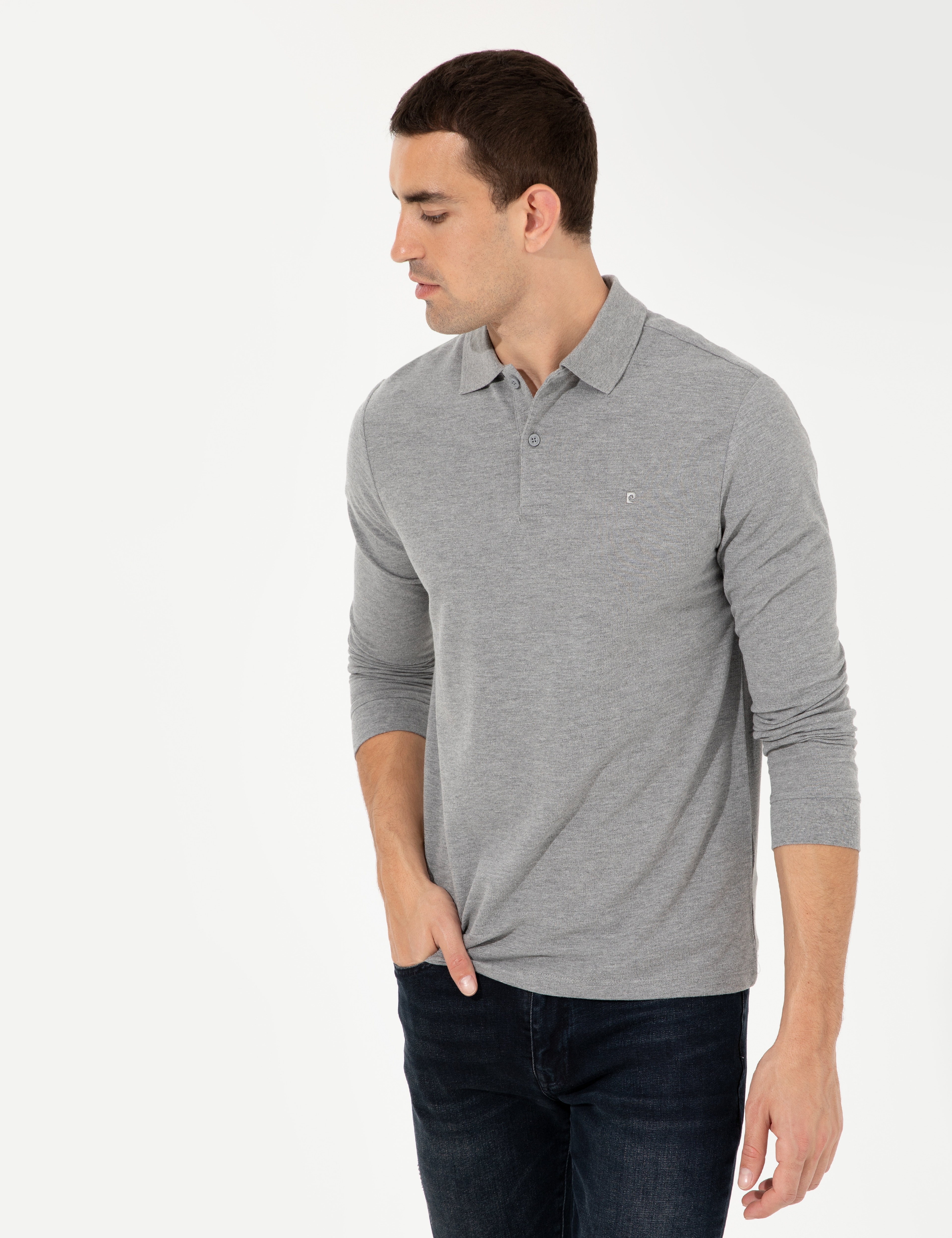 Gri Melanj Slim Fit Basic Sweatshirt - Image 1