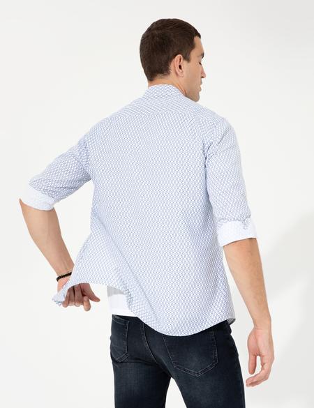 Lacivert Slim Fit Uzun Kollu Gömlek - 50255250008