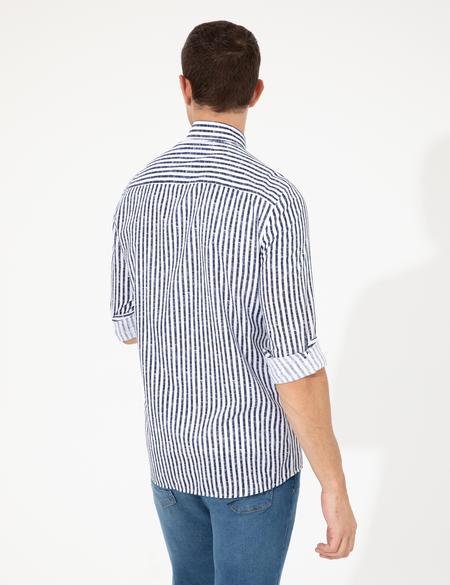 Lacivert Regular Fit Uzun Kollu Gömlek - 50252501024