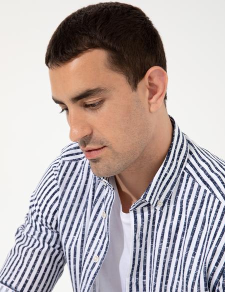 Lacivert Regular Fit Uzun Kollu Gömlek - 50252501024