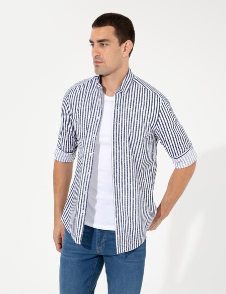 Lacivert Regular Fit Uzun Kollu Gömlek - 50252501024