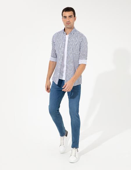 Lacivert Regular Fit Uzun Kollu Gömlek - 50252501024