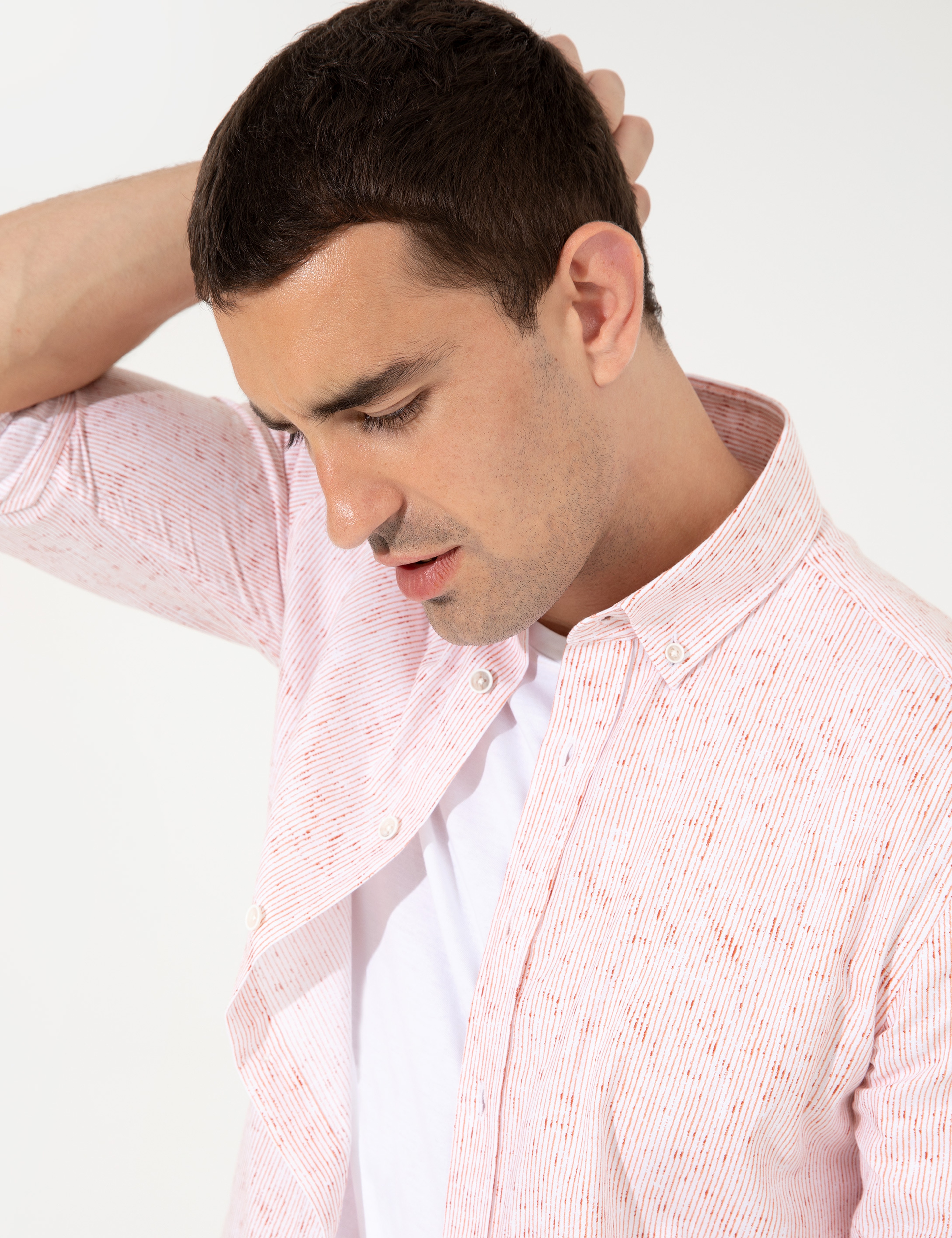 Kiremit Slim Fit Uzun Kollu Gömlek - Image 3