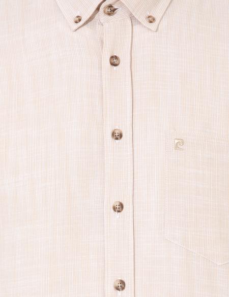 Bej Regular Fit Uzun Kollu Gömlek - 50252492026