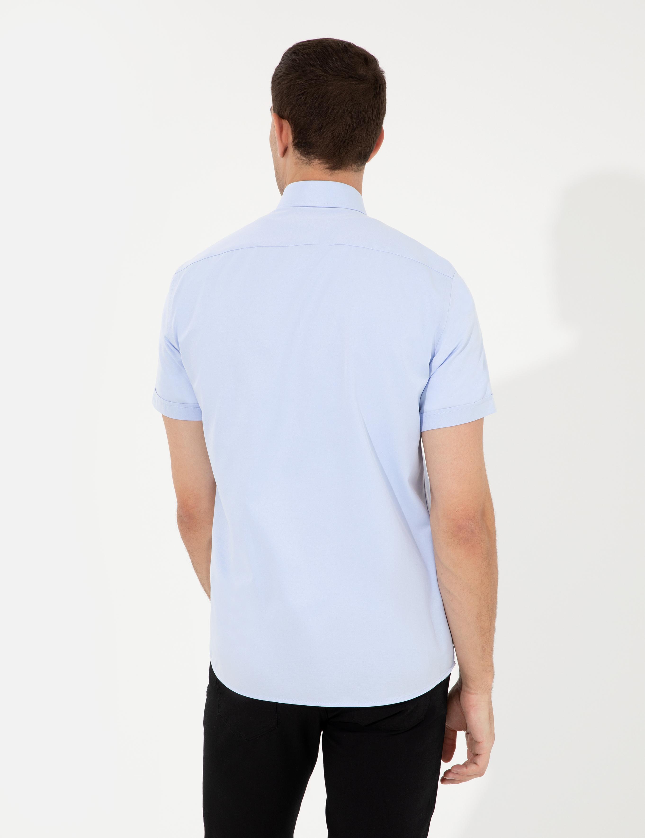 Açık Mavi Regular Fit Kısa Kollu Gömlek