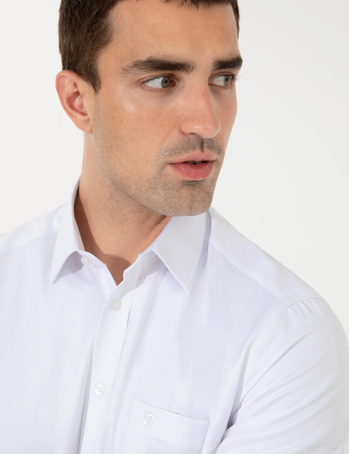 Beyaz Regular Fit Kısa Kollu Gömlek - 50255266001